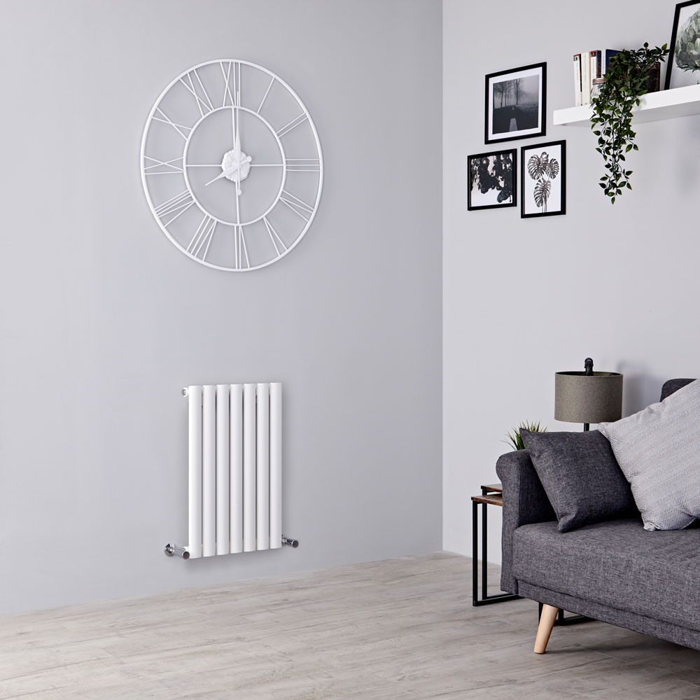 Milano Aruba - White Horizontal Designer Radiator - 635mm x 415mm