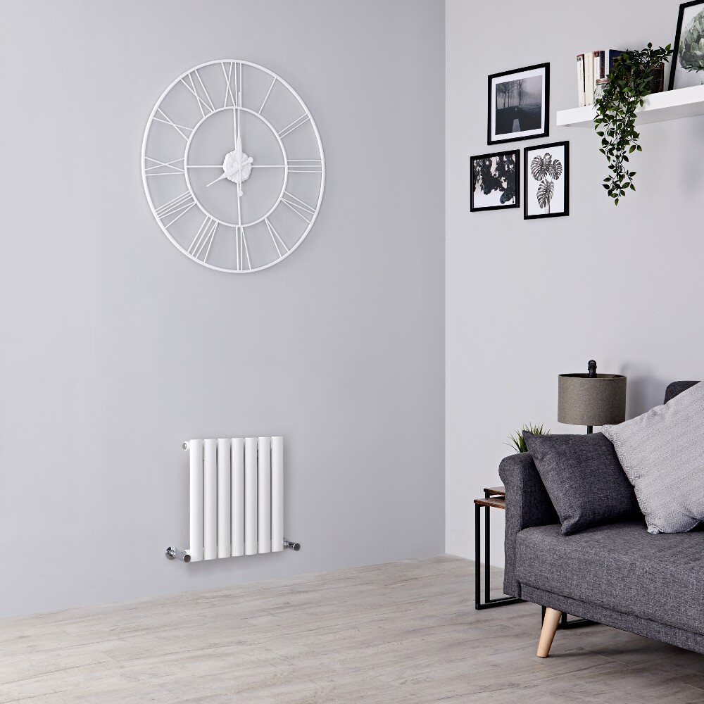 Milano Aruba - White Horizontal Designer Radiator - 400mm x 415mm