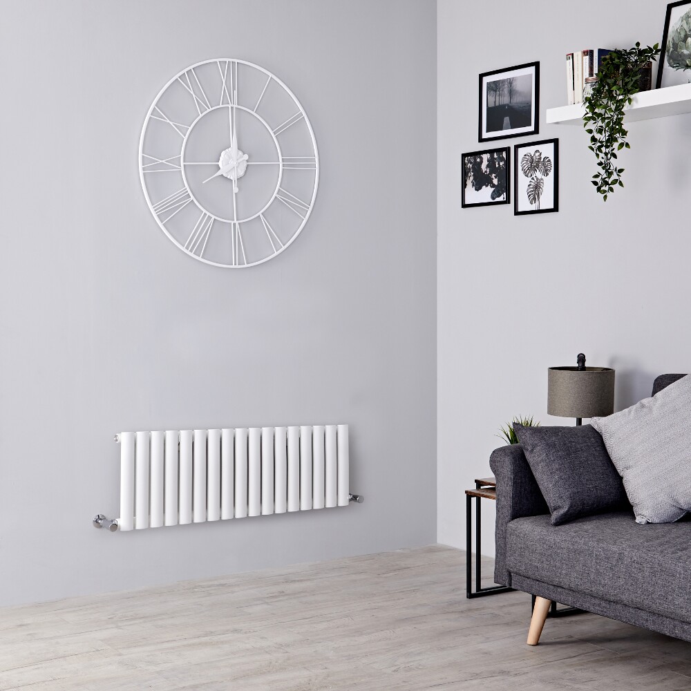 Milano Aruba - White Horizontal Designer Radiator - 400mm x 1000mm
