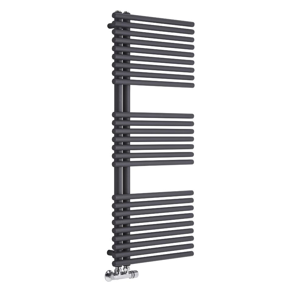 Lazzarini Way - Bari - Anthracite Designer Heated Towel Rail - 1120mm x 500mm