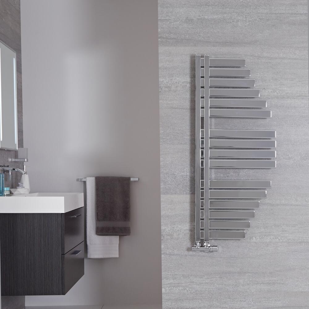 Lazzarini Way Spinnaker - Chrome Designer Heated Towel Rail - 1100mm x 483mm