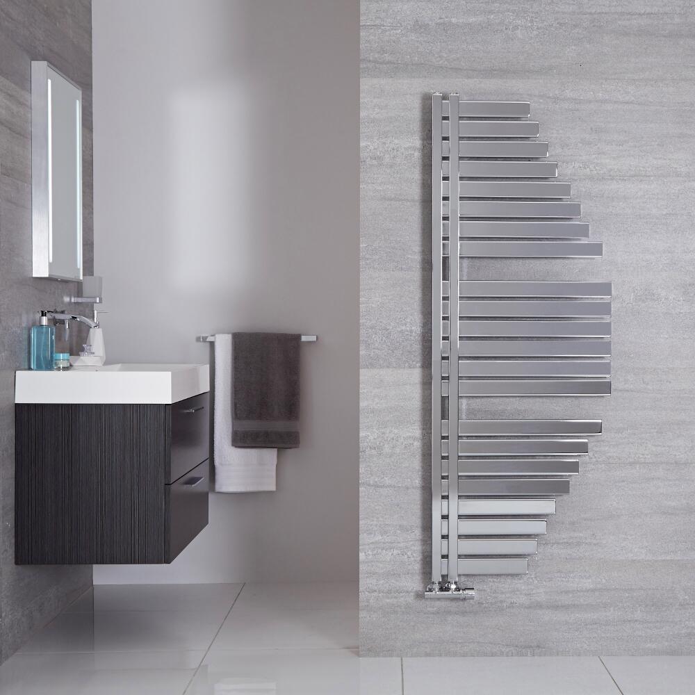 Lazzarini Way Spinnaker - Chrome Designer Heated Towel Rail - 1460mm x 547mm