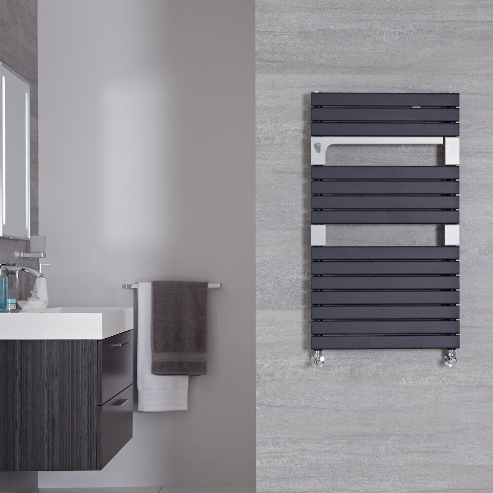 Lazzarini Way Torino - Anthracite Designer Heated Towel Rail - 952mm x 550mm