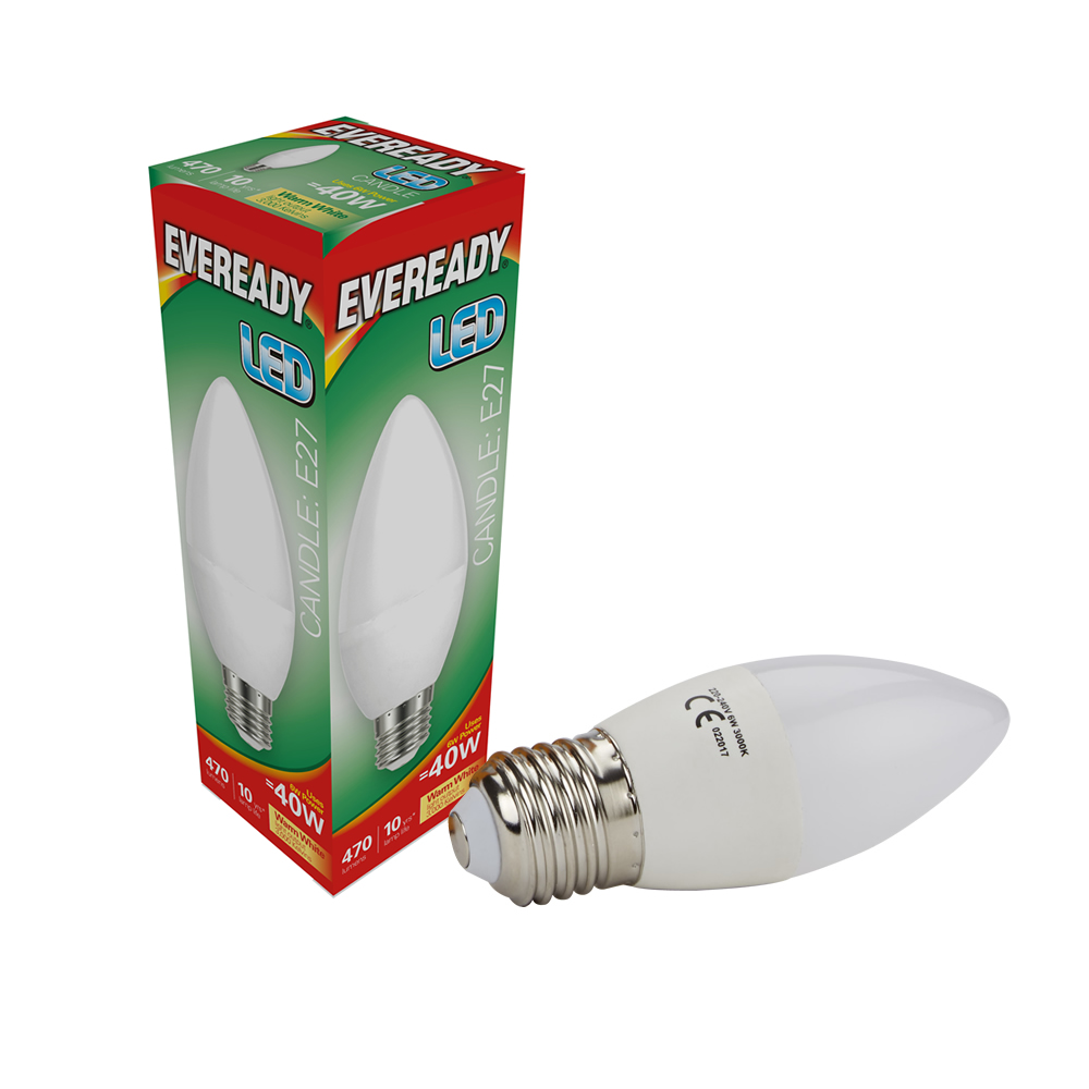 Eveready - 6W E27 LED Frosted Candle Bulb