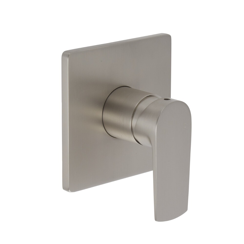 Milano Hunston - Modern Manual Shower Valve - One Outlet - Brushed Nickel