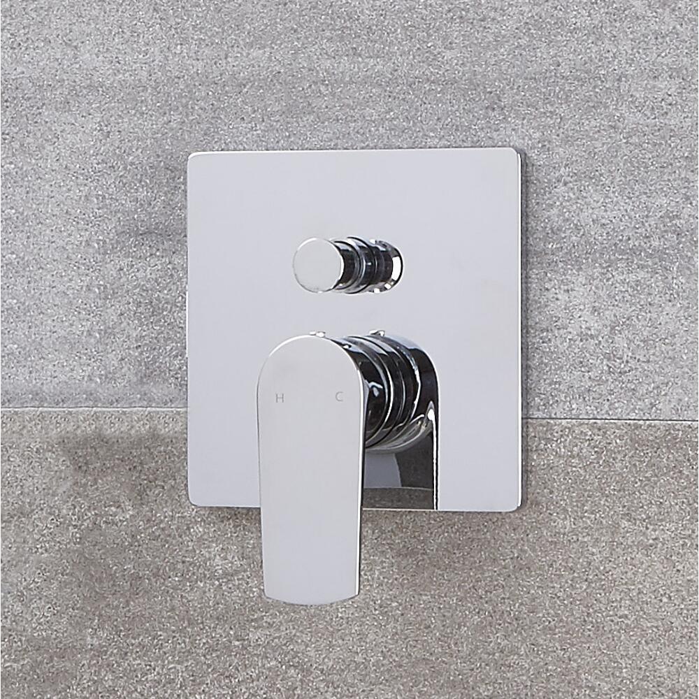 Milano Ashurst - Modern Manual Shower Valve - Two Outlets - Chrome