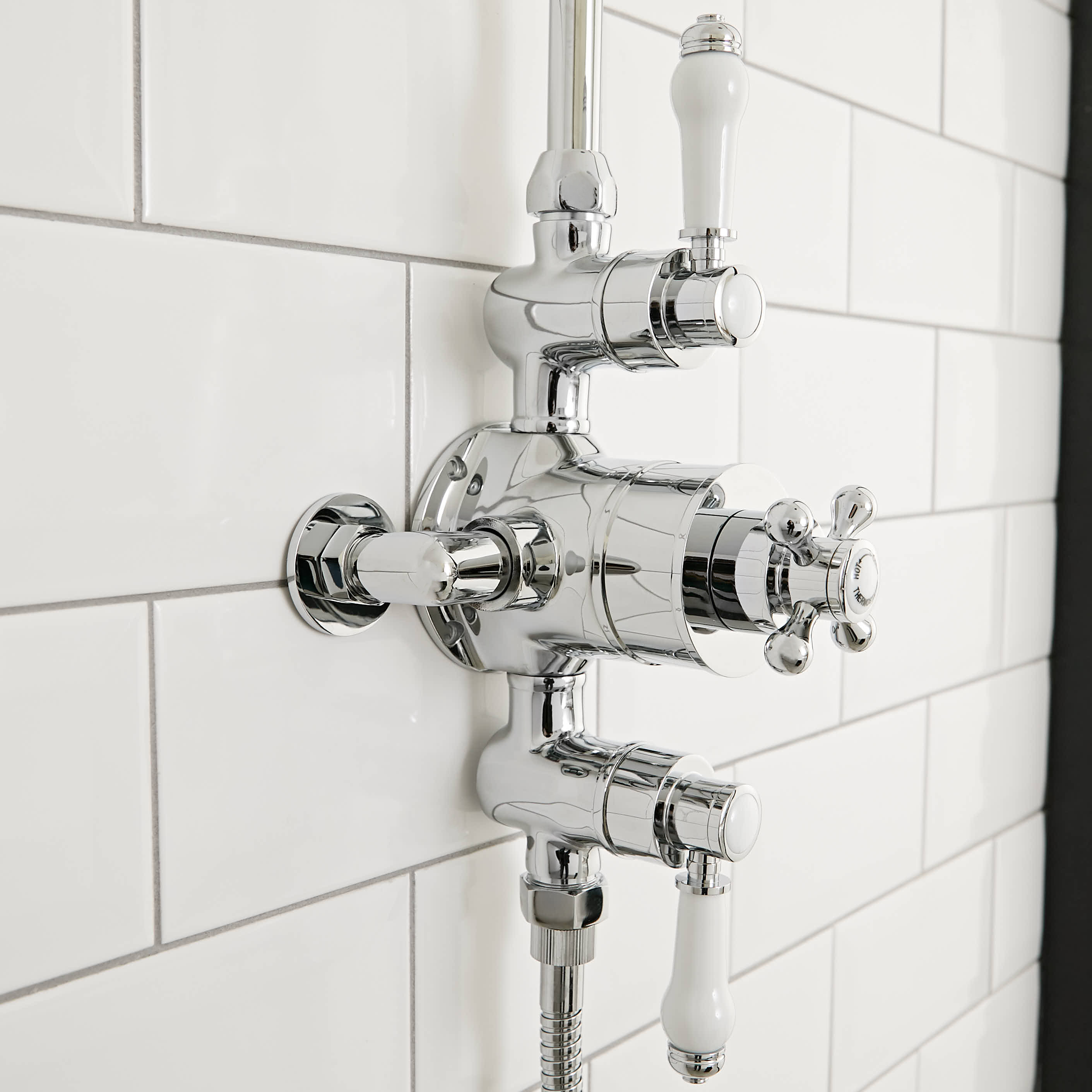 Milano Elizabeth - Traditional Triple Exposed Thermostatic Shower Valve