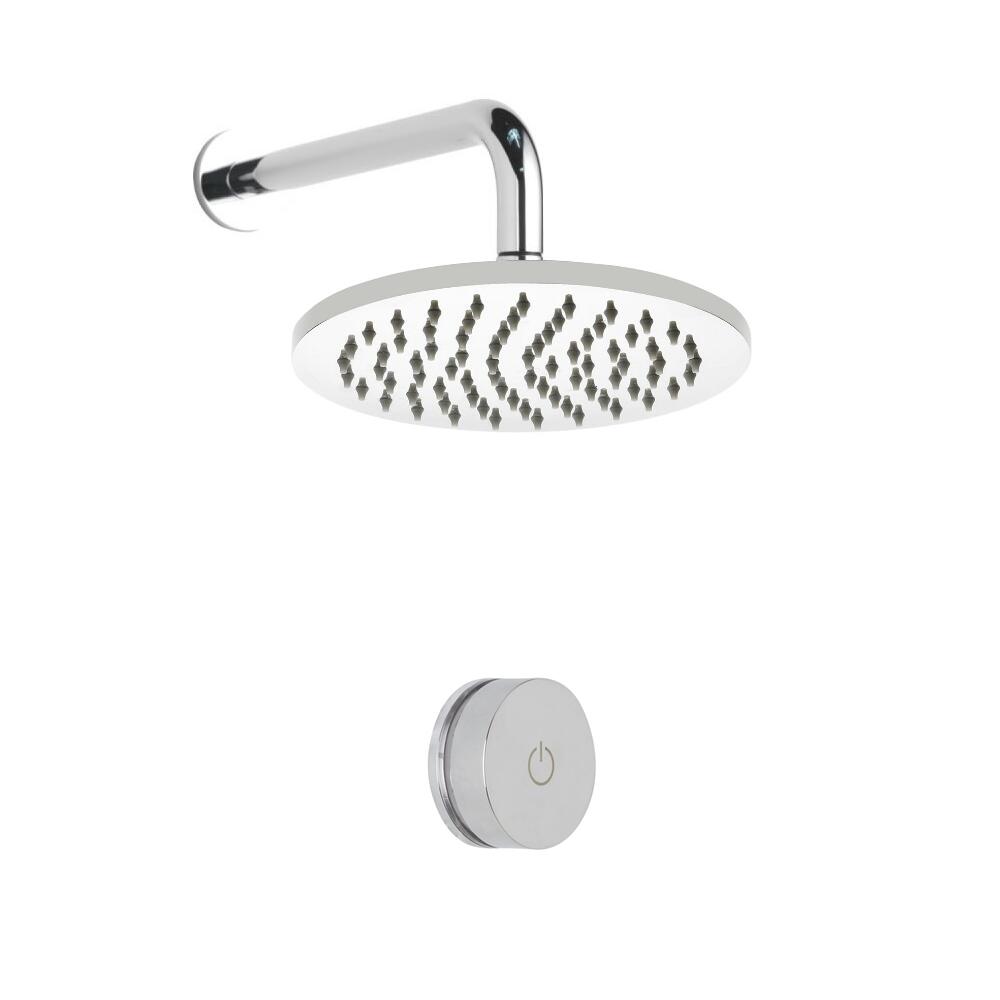 Milano Vis One Outlet Digital Thermostatic Shower with Round Wall Mounted Shower Head 200mm