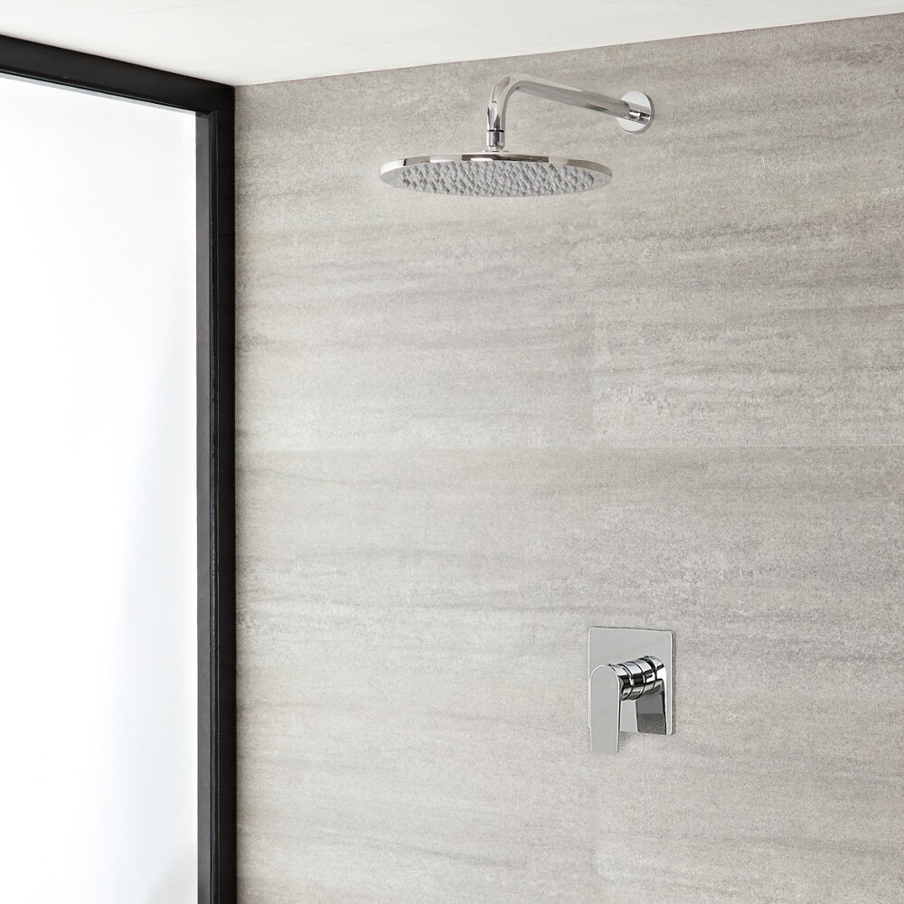 Milano Ashurst - Manual Shower Valve with 300mm Round Head - Chrome