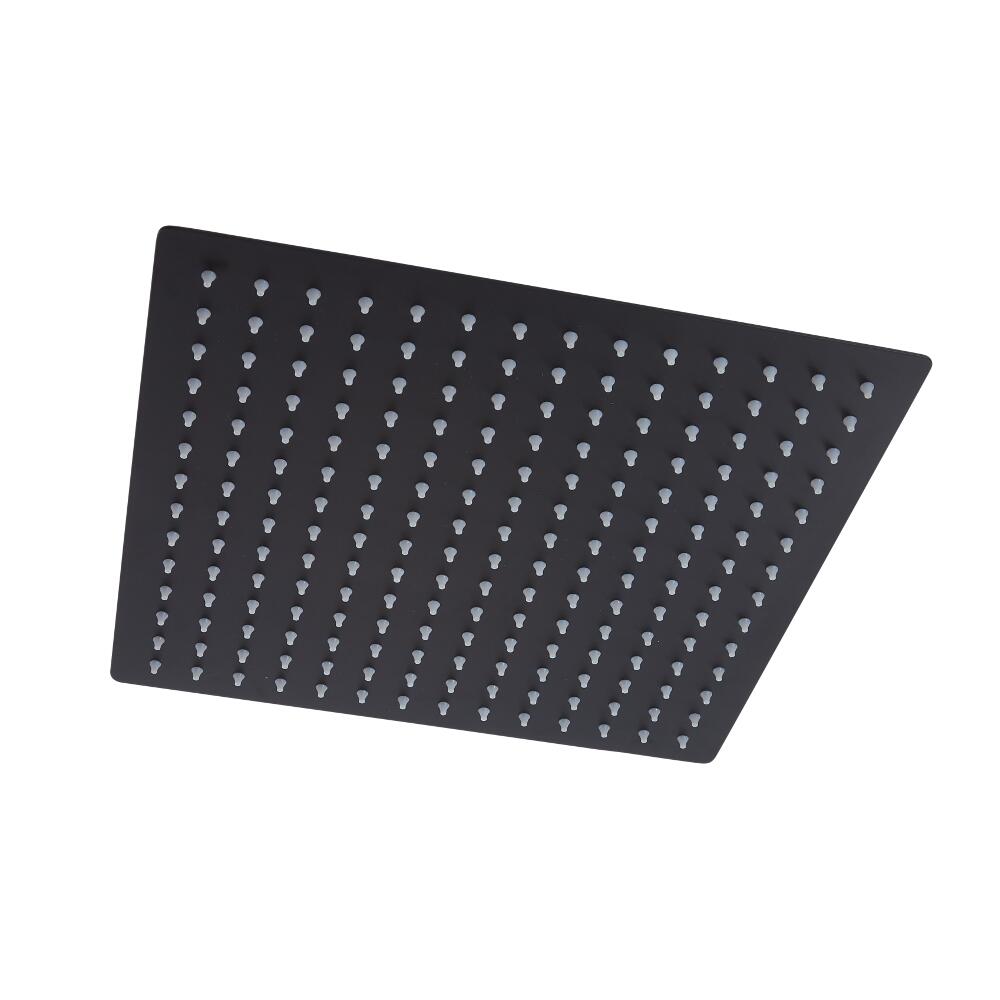 Milano Nero - 300 x 300mm Square Shower Head - Black