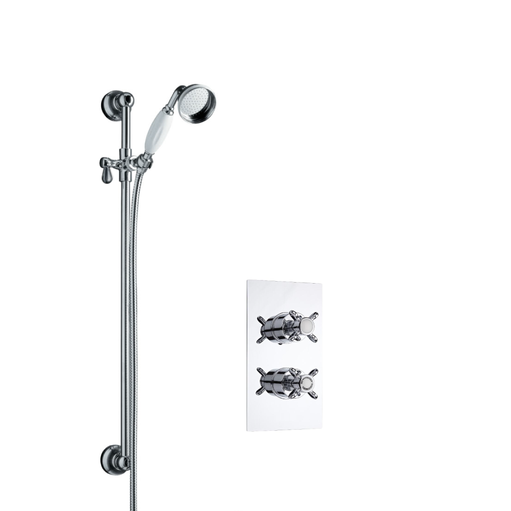 Milano Slide Rail Kit and Traditional Thermostatic Shower Valve