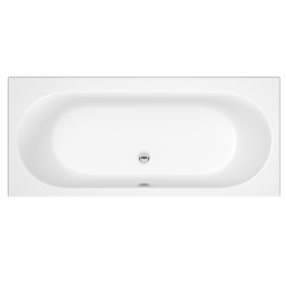 Milano Overton - White Modern Reversible Standard Double Ended Bath - Choice of Sizes