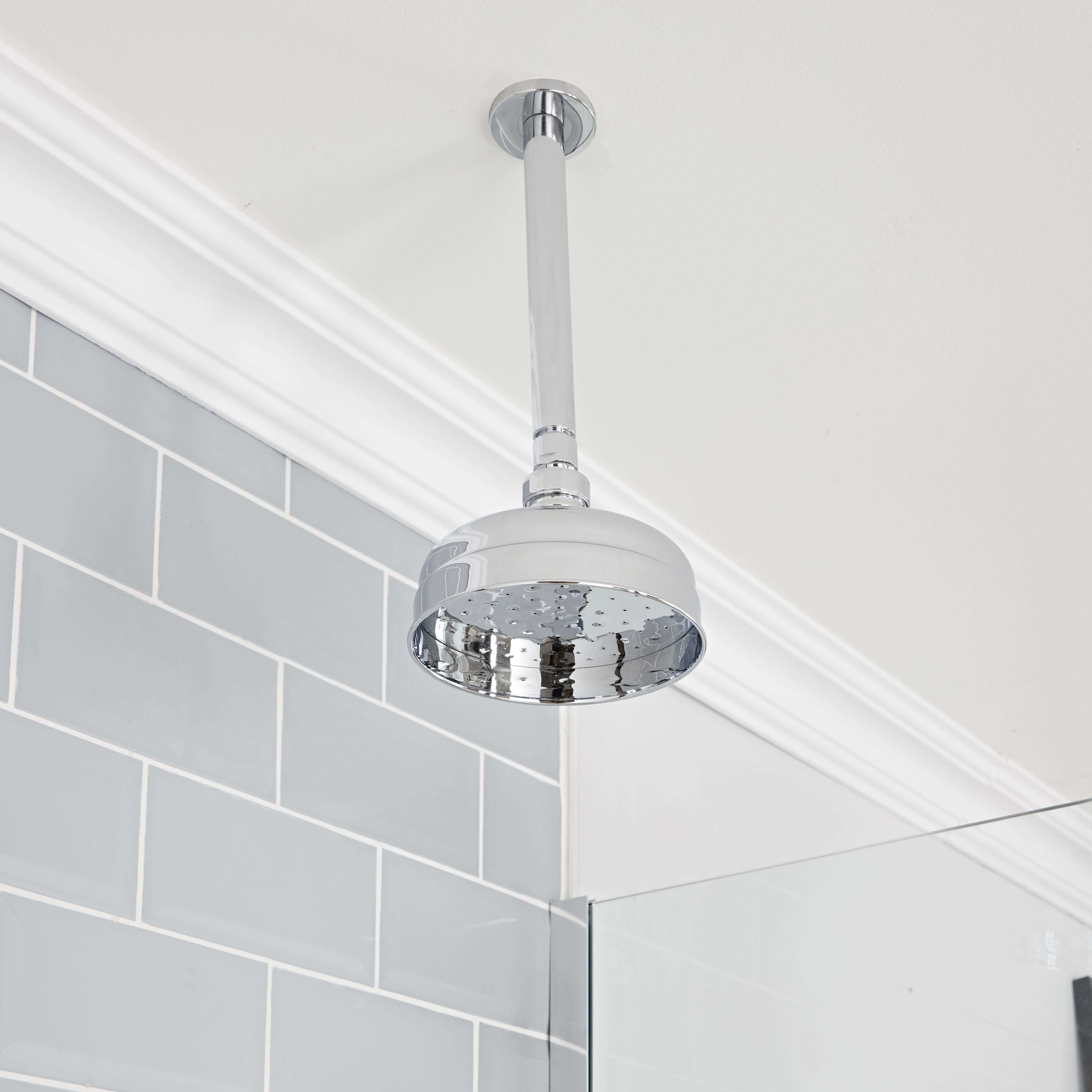 Milano Elizabeth Chrome 150mm Traditional Apron Shower Head and
