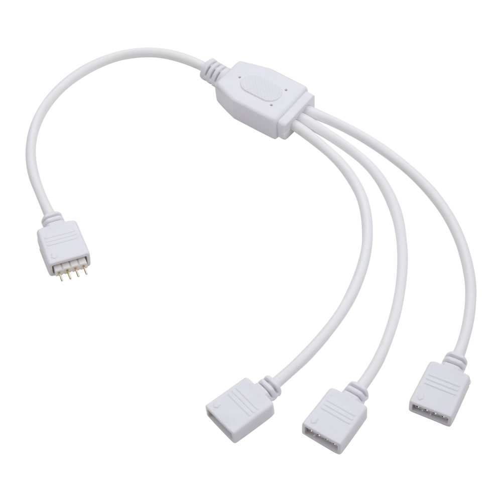 Biard LED Strip DC Power Splitter - 1 Female to 3 Male 4 Pin