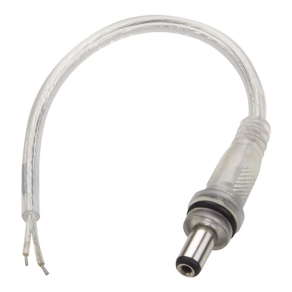 Biard LED IP67 Power Connector - Male Jack to 2 Core Wire