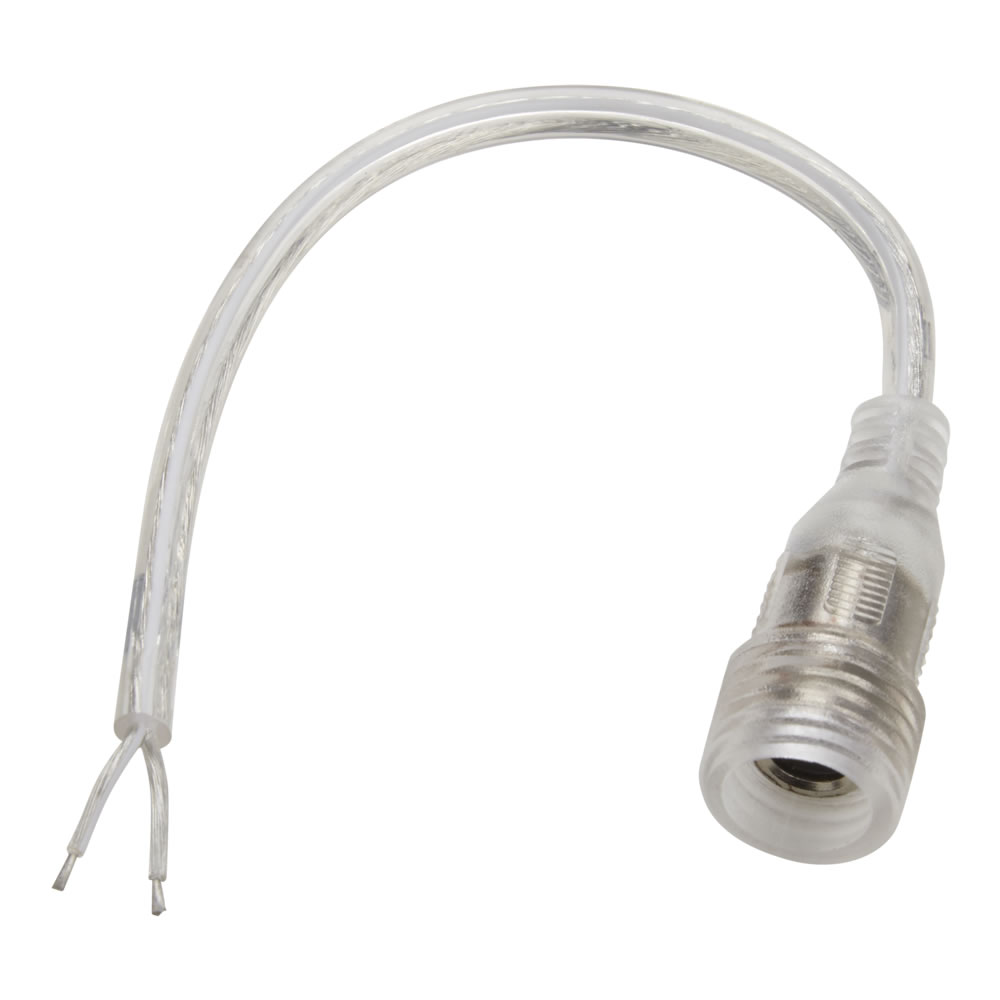 Biard LED IP67 Power Connector - Female Jack to 2 Core Wire