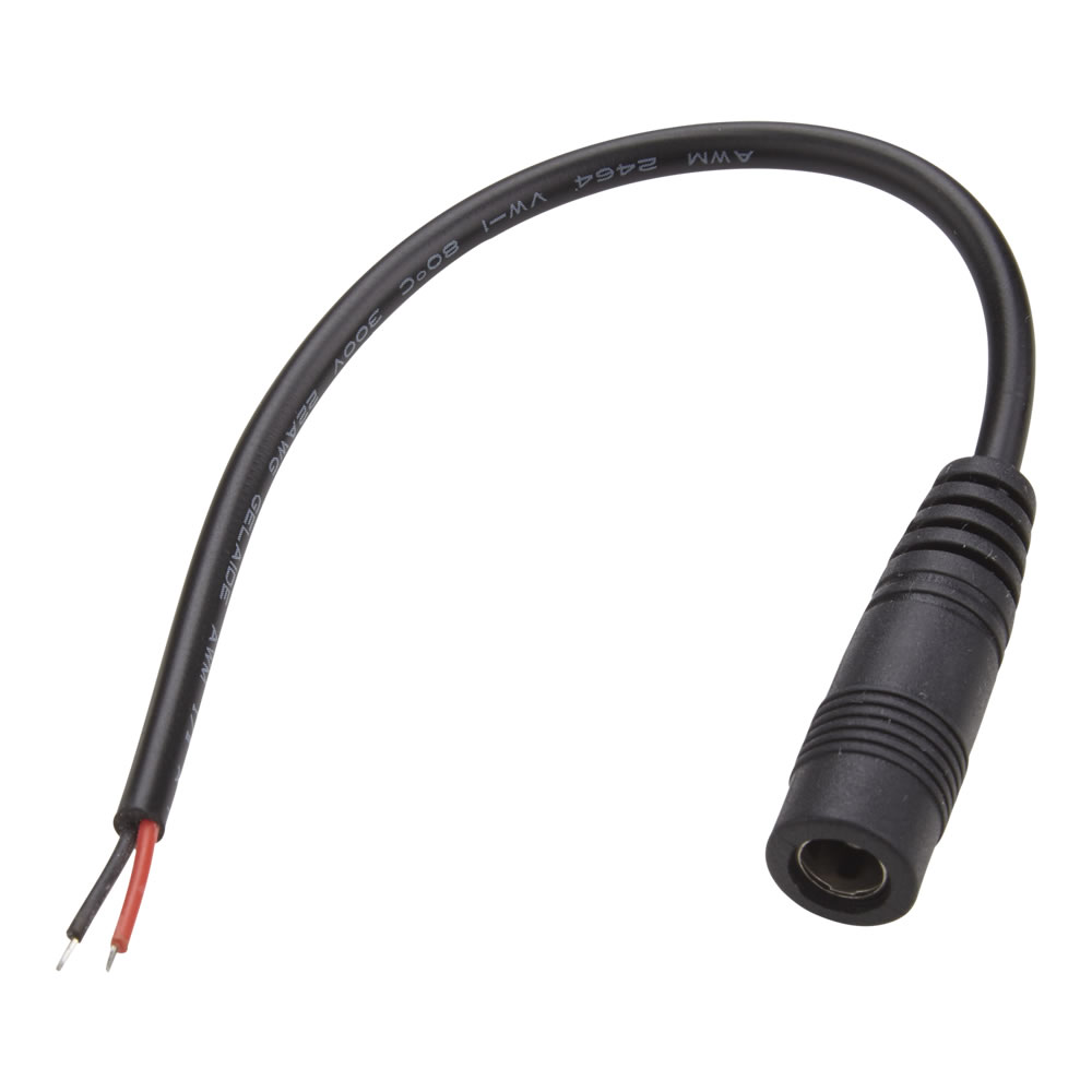 Biard LED Power Connector - Female Jack to 2 Core Wire