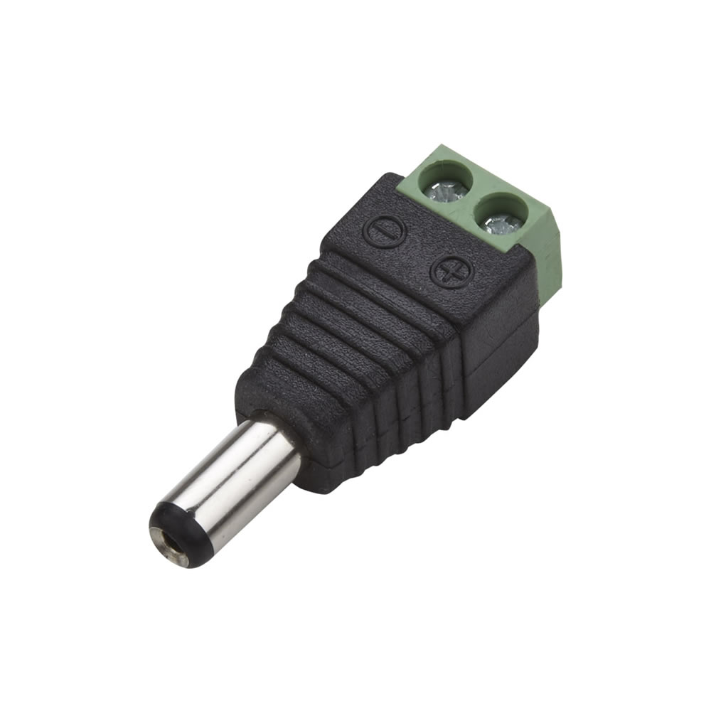 Biard LED Strip Connector Plug for Single Colour - Male Jack to 2 Core Wire