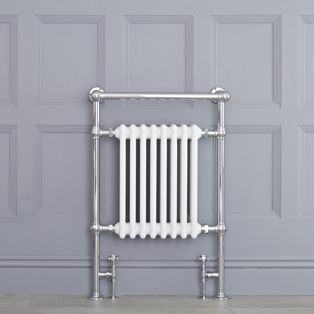 Milano Trent - Traditional Heated Bathroom Towel Radiator Rail - 930mm x 620mm