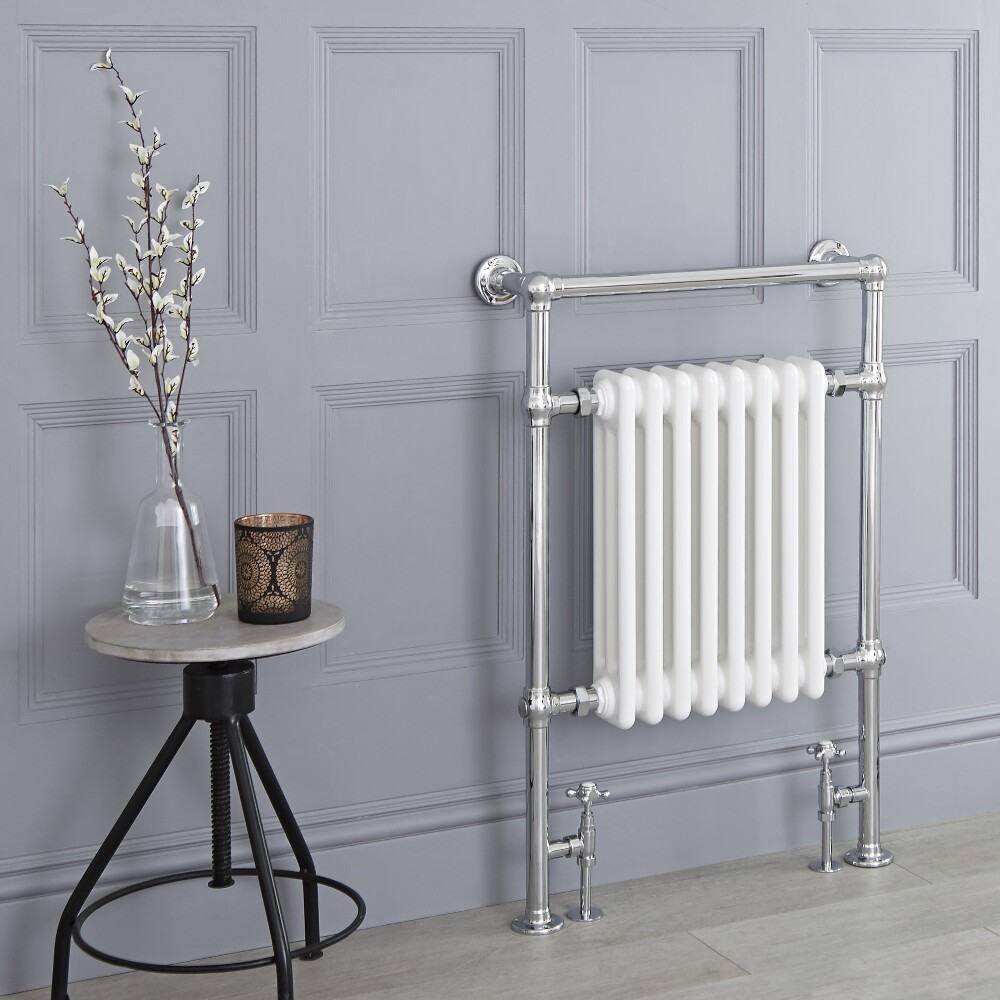 Milano Trent - Traditional Heated Bathroom Towel Radiator - 930mm x 620mm