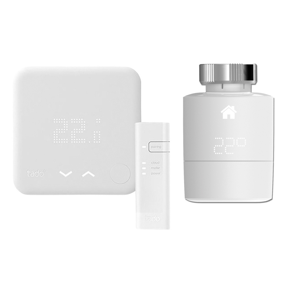 Tado - Smart Thermostat Starter Kit (v3) & Smart Radiator Thermostat (Horizontal)
