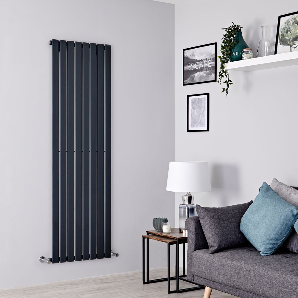 Milano Alpha - Anthracite Flat Panel Vertical Designer Radiator - 1780mm x 560mm