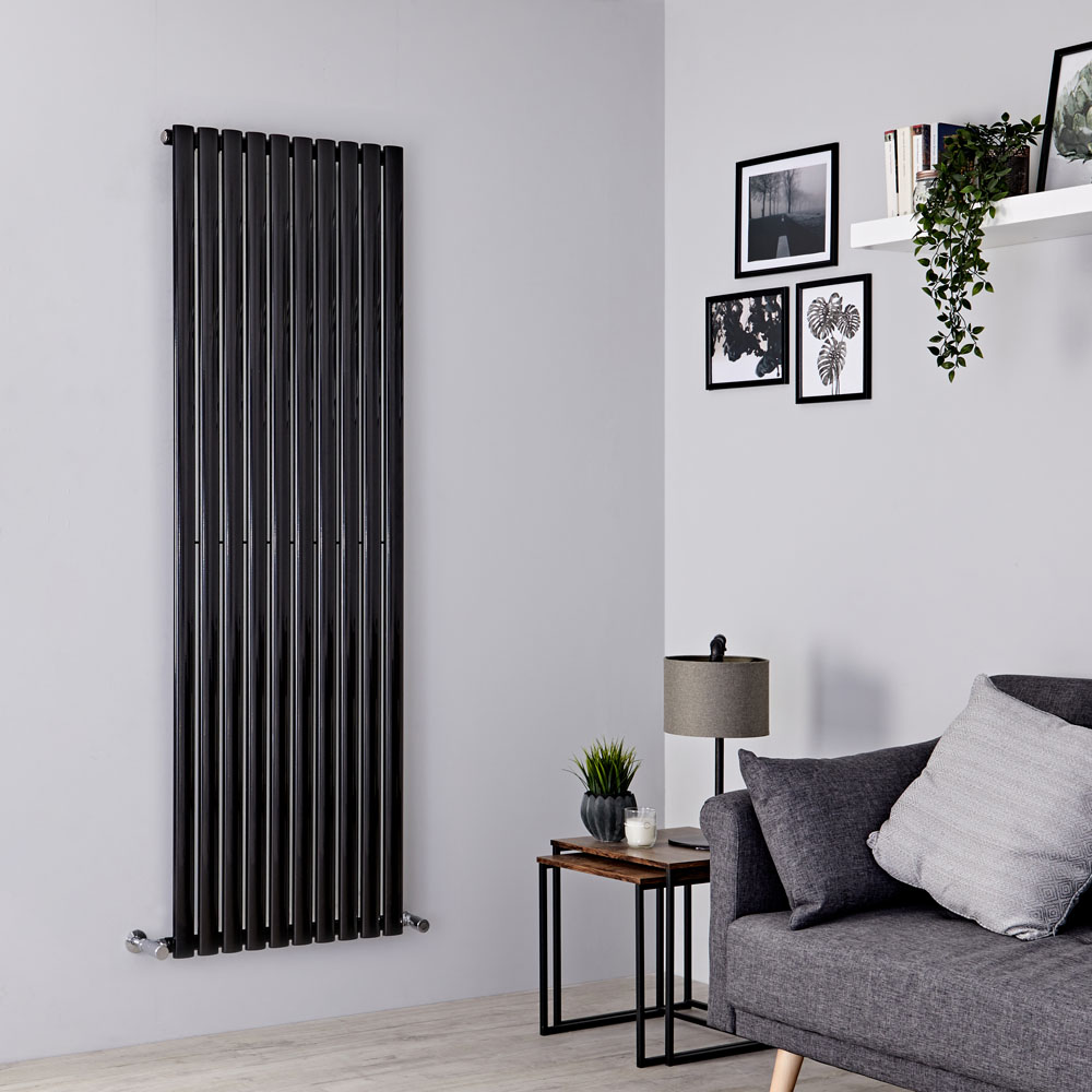 Milano Aruba - Black Vertical Designer Radiator - 1780mm x 590mm