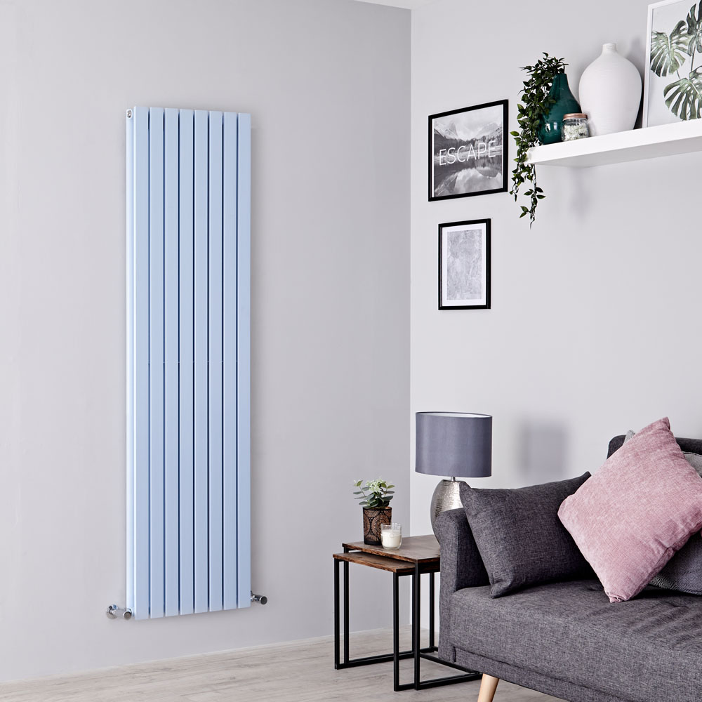 Milano Capri - Baby Blue Vertical Designer Radiator - 1780mm x 472mm (Double Panel)