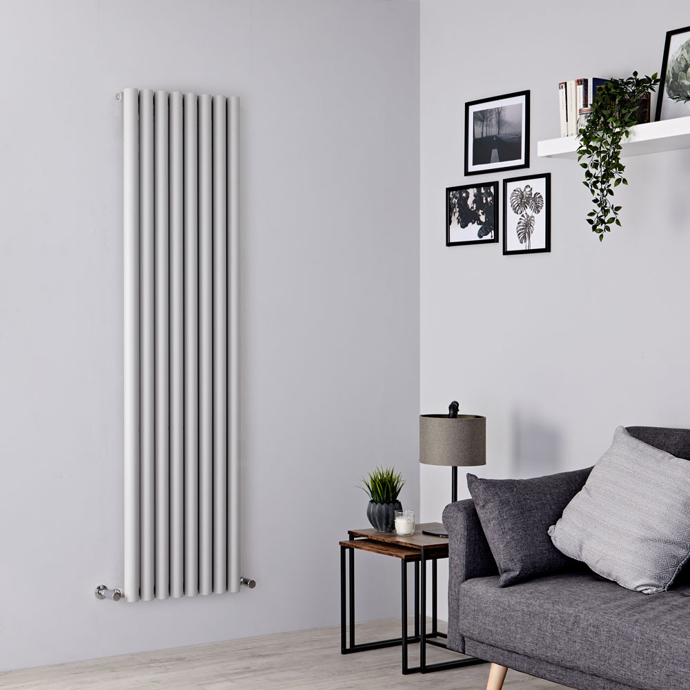 Milano Java - Silver Vertical Designer Radiator - 1780mm x 472mm
