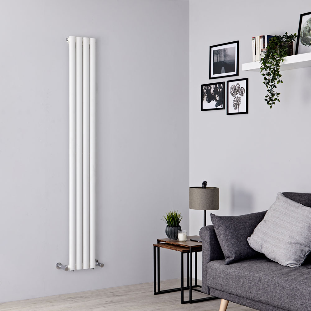 Milano Aruba Slim - White Space-Saving Vertical Designer Radiator - 1780mm x 236mm