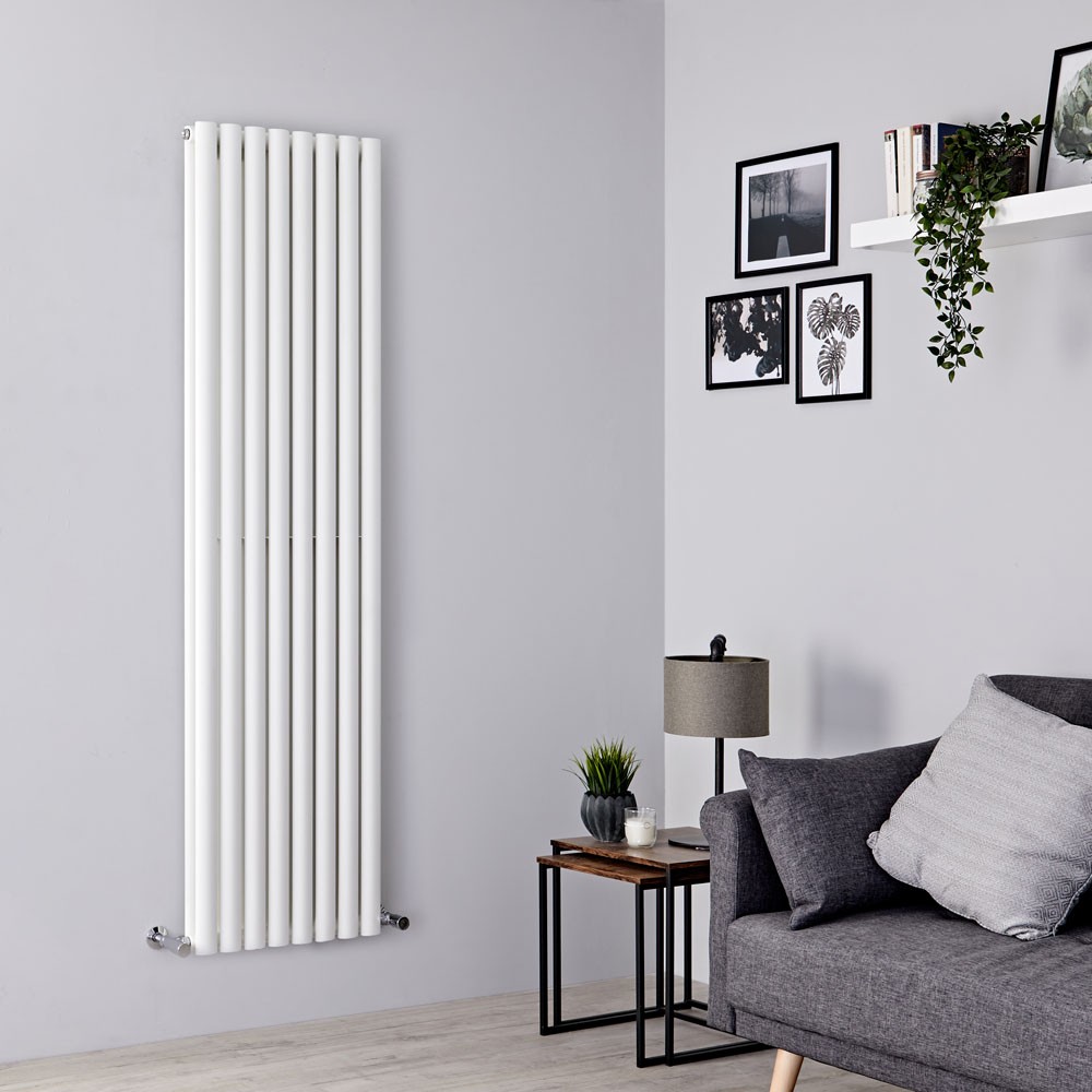 Milano Aruba - White Vertical Designer Radiator - 1780mm x 472mm (Double Panel)