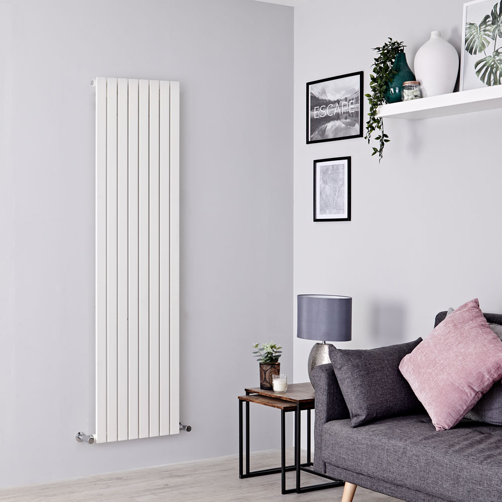 Milano Capri - White Flat Panel Vertical Designer Radiator - 1780mm x 472mm
