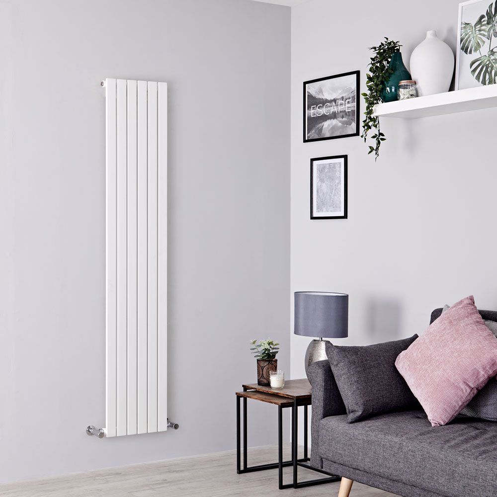Milano Capri - White Flat Panel Vertical Designer Radiator - 1780mm x 354mm