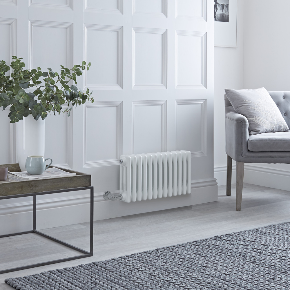 Milano Windsor - Traditional White 3 Column Electric Radiator 300mm x 608mm (Horizontal)