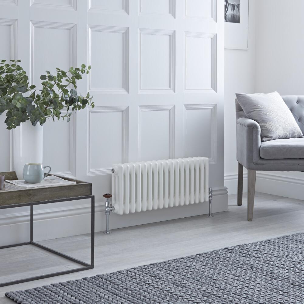 Milano Windsor - White Traditional Horizontal Column Radiator - 300mm x 785mm (Triple Column)