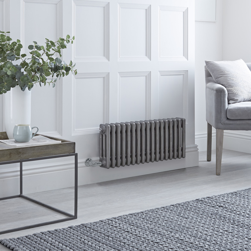 Milano Windsor - Traditional Horizontal 3 Column Electric Radiator - Lacquered Metal - 300mm x 785mm - with Choice of Wi-Fi Thermostat