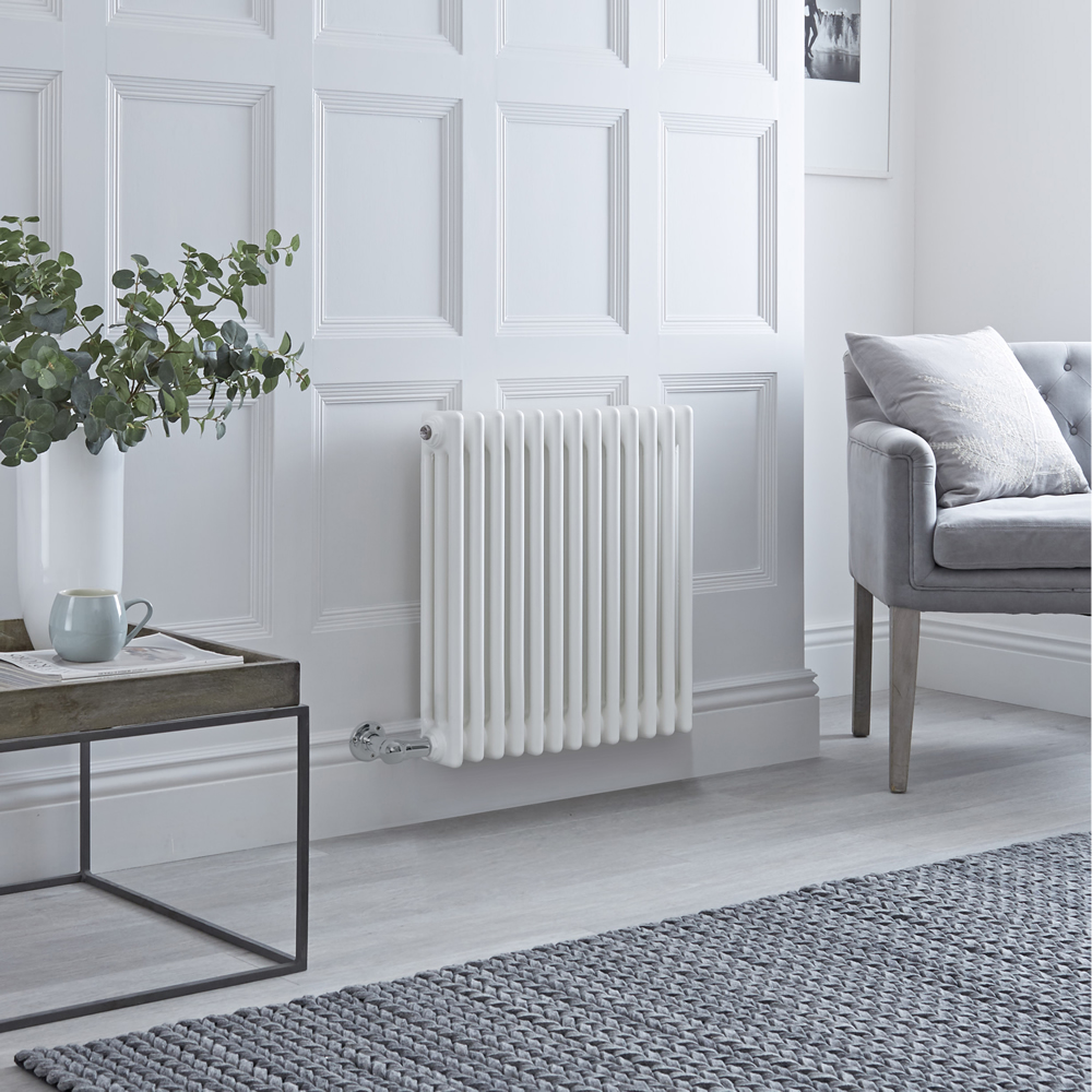 Milano Windsor - Traditional White 3 Column Electric Radiator 600mm x 608mm (Horizontal)