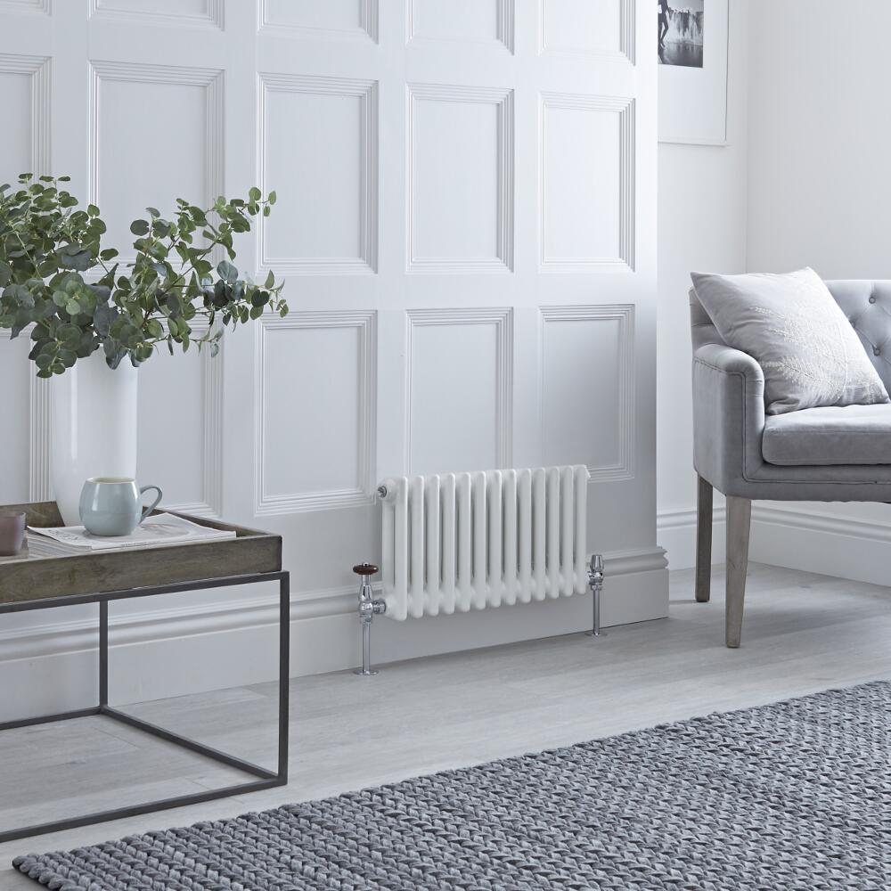 Milano Windsor - White Traditional Horizontal Column Radiator - 300mm x 608mm (Double Column)