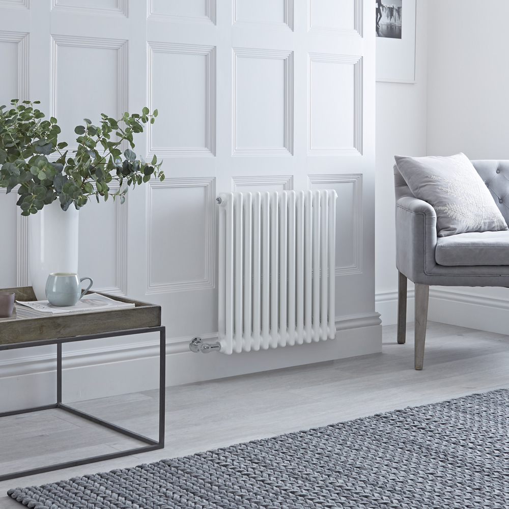 Milano Windsor - Traditional White 2 Column Electric Radiator 600mm x 608mm (Horizontal)