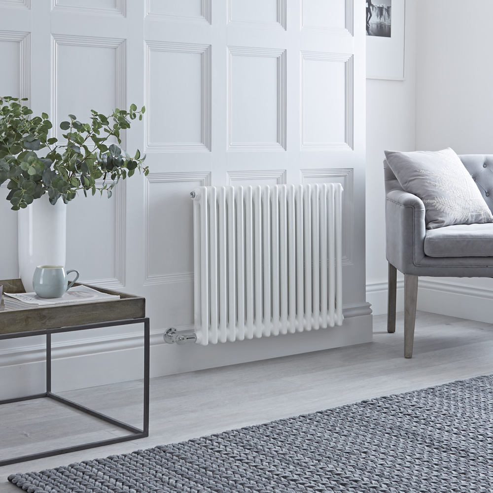Milano Windsor - Traditional White 2 Column Electric Radiator 600mm x 788mm (Horizontal)