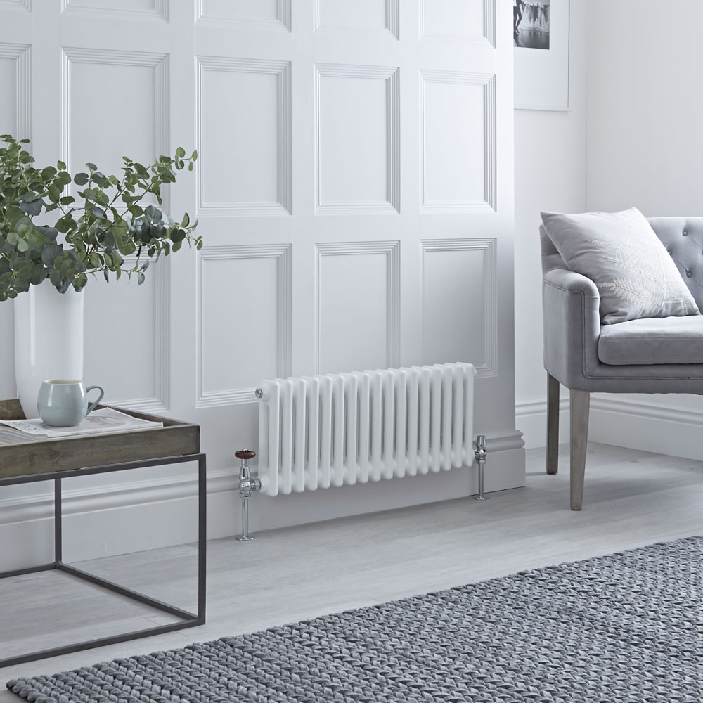 Milano Windsor - White Traditional Horizontal Column Radiator - 300mm x 788mm (Double Column)