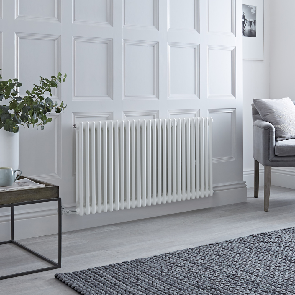 Milano Windsor - Traditional 26 x 2 Column Electric Radiator Cast Iron Style White - 600mm x 1190mm - with Choice of Wi-Fi Thermostat