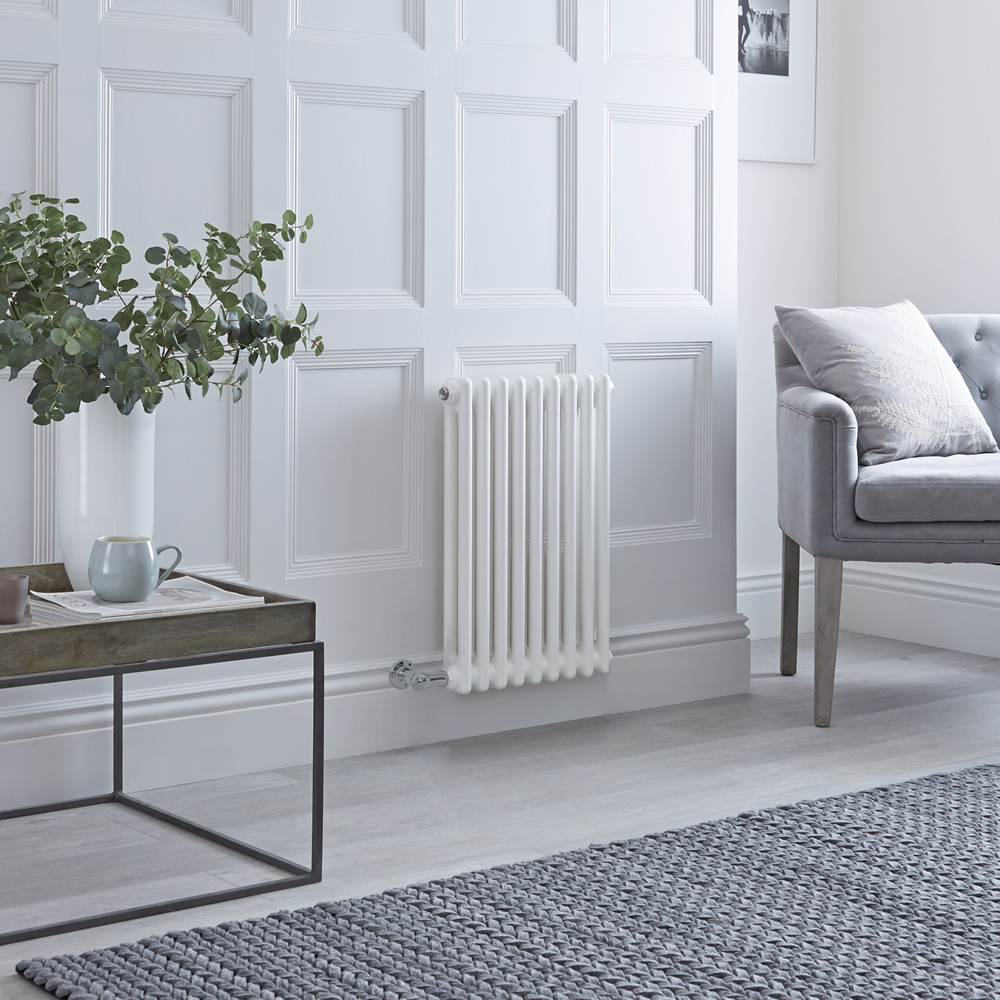 Milano Windsor - Traditional White 2 Column Electric Radiator 600mm x 405mm (Horizontal)