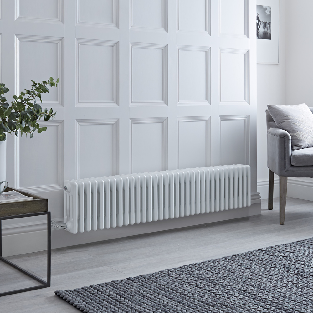 Milano Windsor - Traditional White 4 Column Electric Radiator 300mm x 1485mm (Horizontal)