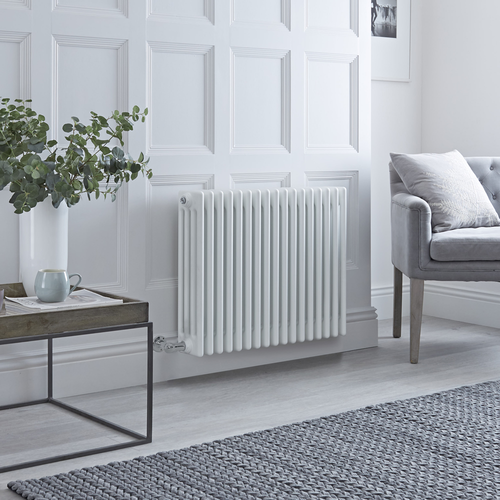 Milano Windsor - Traditional White 4 Column Electric Radiator 600mm x 765mm (Horizontal)