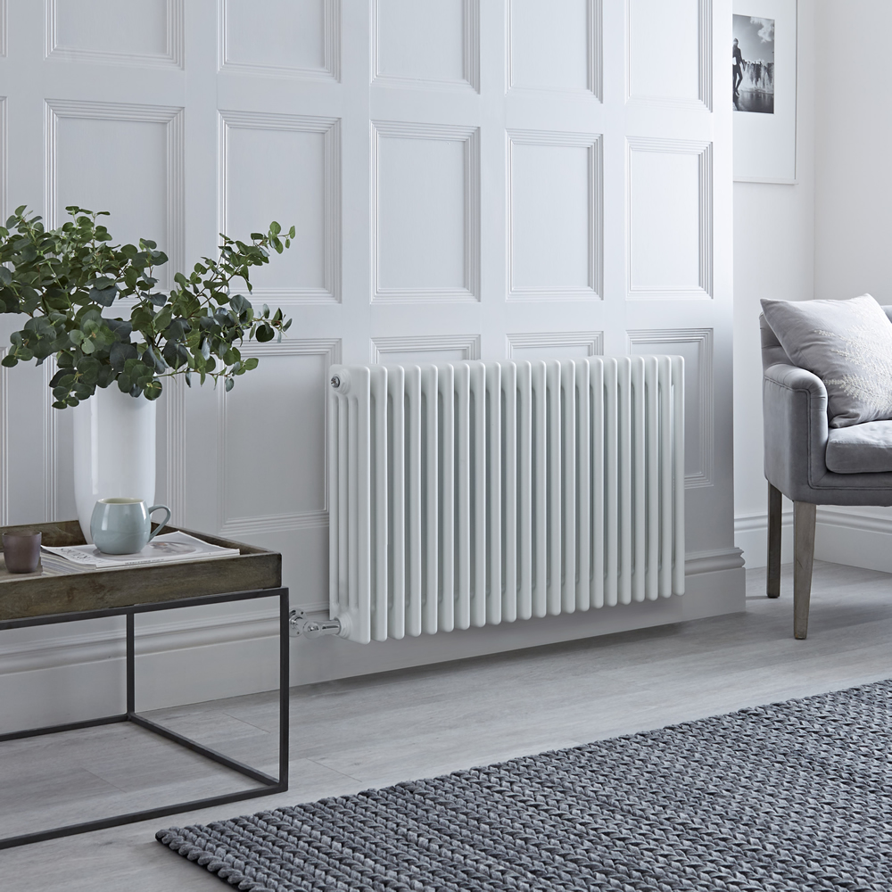 Milano Windsor - Traditional White 4 Column Electric Radiator 600mm x 990mm (Horizontal)