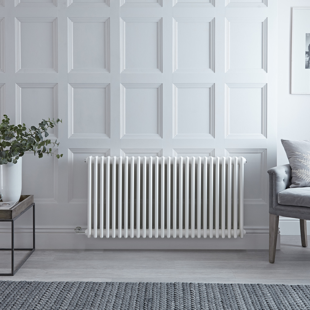Milano Windsor - Traditional White 4 Column Electric Radiator 600mm x 1170mm (Horizontal)