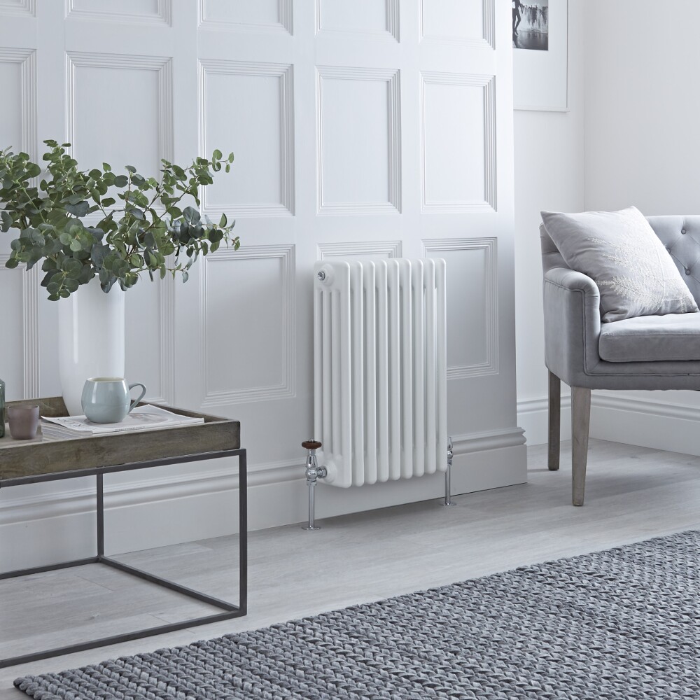 Milano Windsor - White Horizontal Traditional Column Radiator - 600mm x 425mm (Four Column)
