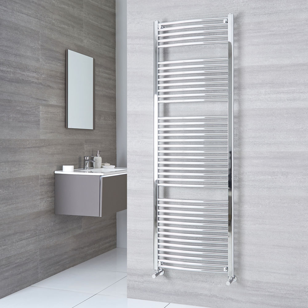 Sterling - Chrome Curved Heated Towel Rail - 1800mm x 600mm