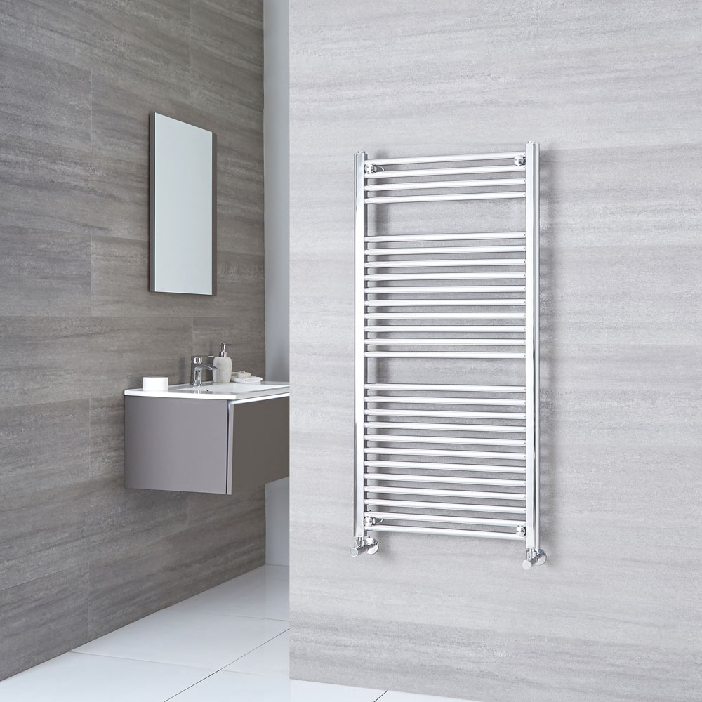 Sterling - Chrome Flat Heated Towel Rail - 1200mm x 600mm